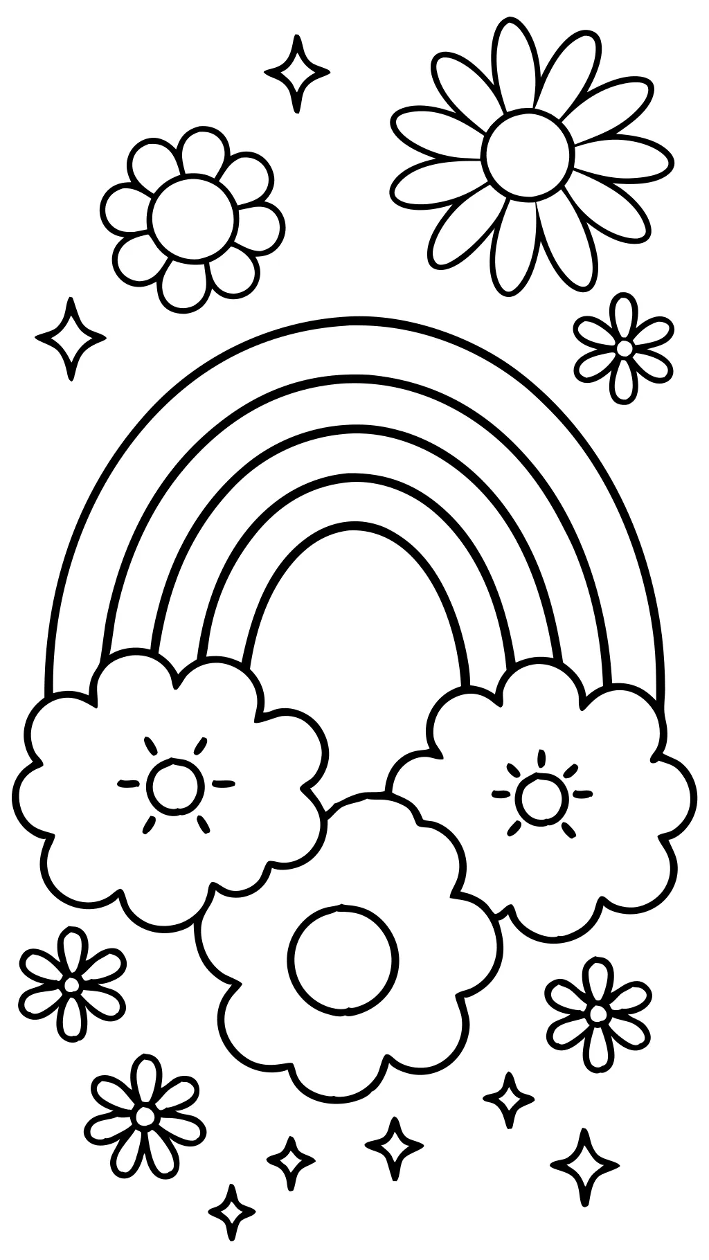 free rainbow coloring pages